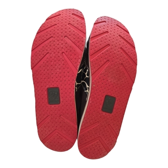 Ariat Chocolate Chip Giraffe Print Cruiser Slip-on Shoes 8.5 Leather - Picture 8 of 9